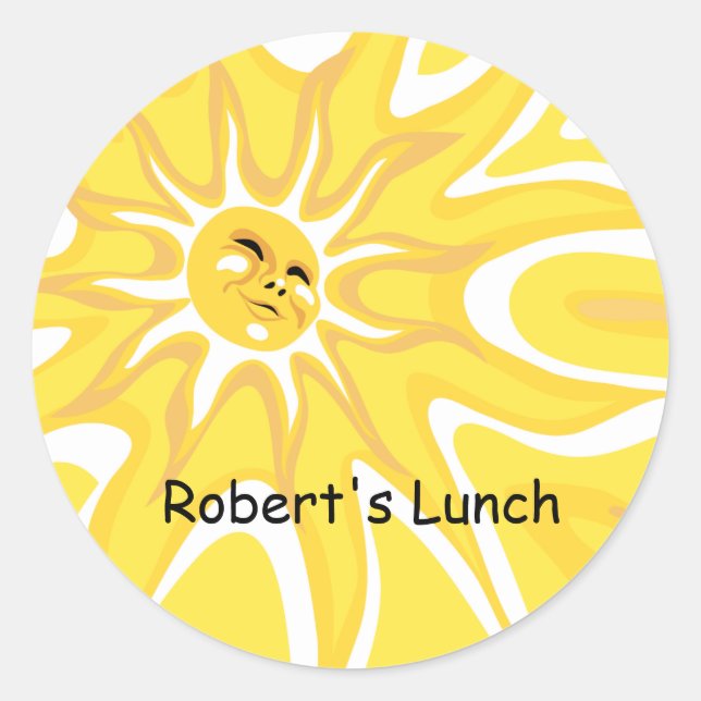 Sticker pour sac à lunch personnalisé Sunshine (Devant)