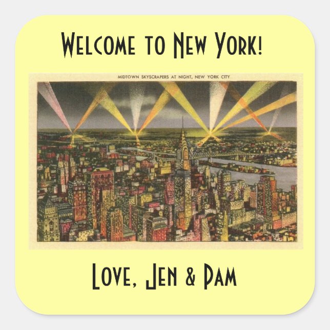 sticker pour sac de bienvenue de New York (Devant)