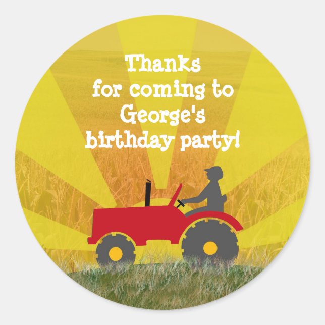 Sticker pour sac préféré de la partie Tracteur rou (Devant)