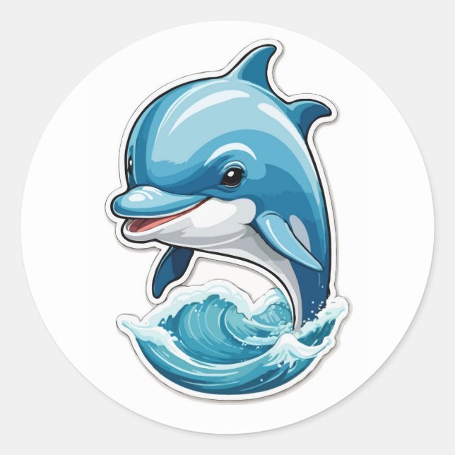 Sticker pour saut de dauphin ludique design - Ocea (Devant)
