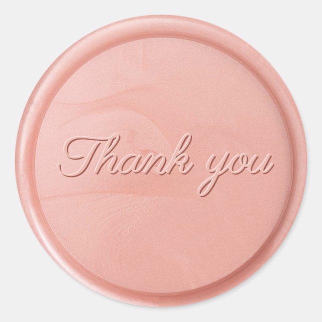 Sticker pour sceau de cire Rose Merci (Devant)