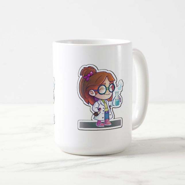 Sticker pour scientifique, Mug classique, 15 oz (Devant droit)