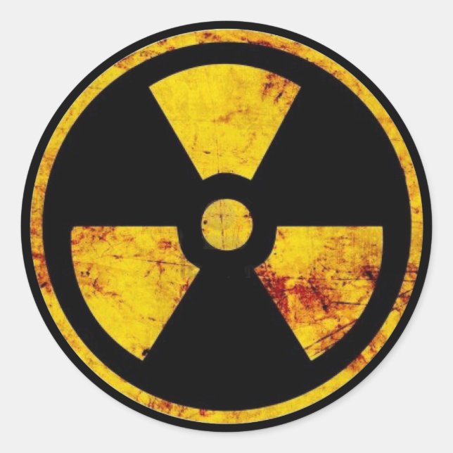 Sticker pour signalisation nucléaire sale (Devant)