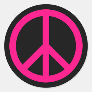 Sticker pour signe de paix rose