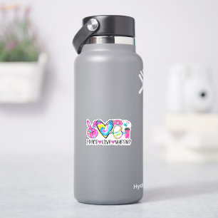 Sticker pour soins infirmiers Peace Love dans les 