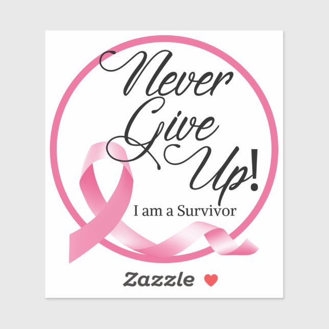 Sticker pour survivant du cancer du sein (Feuille)