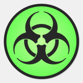 Sticker pour symbole bio-danger vert