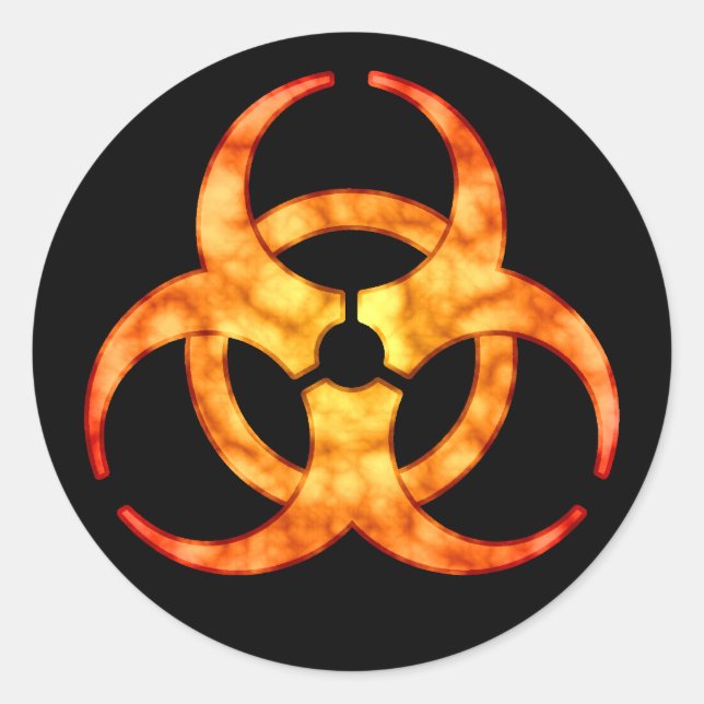 Sticker pour Symbole de Biodanger Orange Cloud (Devant)