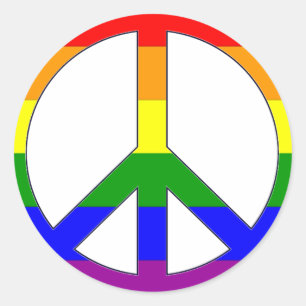 Sticker pour symbole de paix arc-en-ciel