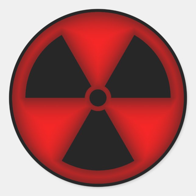 Sticker pour symbole de rayonnement rouge (Devant)