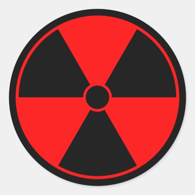 Sticker pour symbole de rayonnement rouge (Devant)