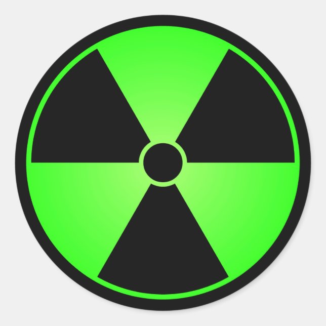 Sticker pour symbole de rayonnement vert (Devant)