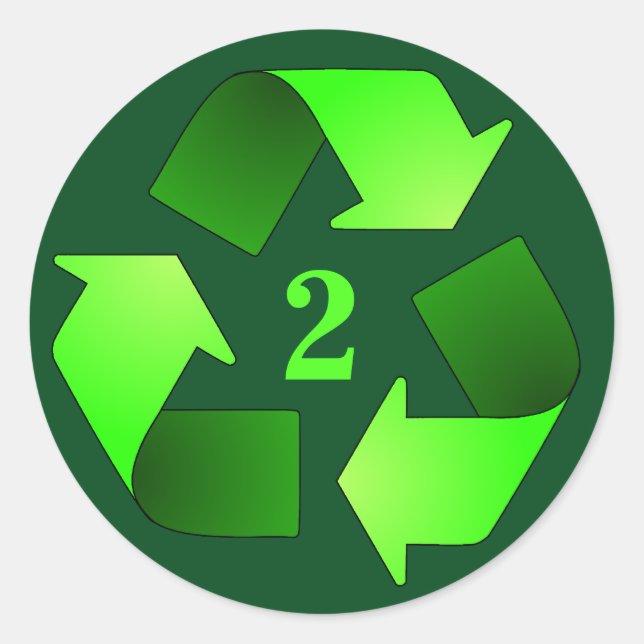 Sticker pour symbole de recyclage - Choisissez le  (Devant)