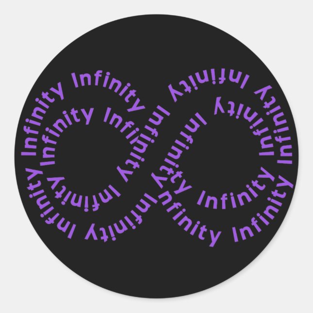 Sticker pour symbole d'infini violet (Devant)