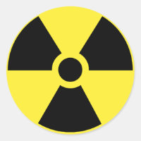 Sticker pour symbole radioactif