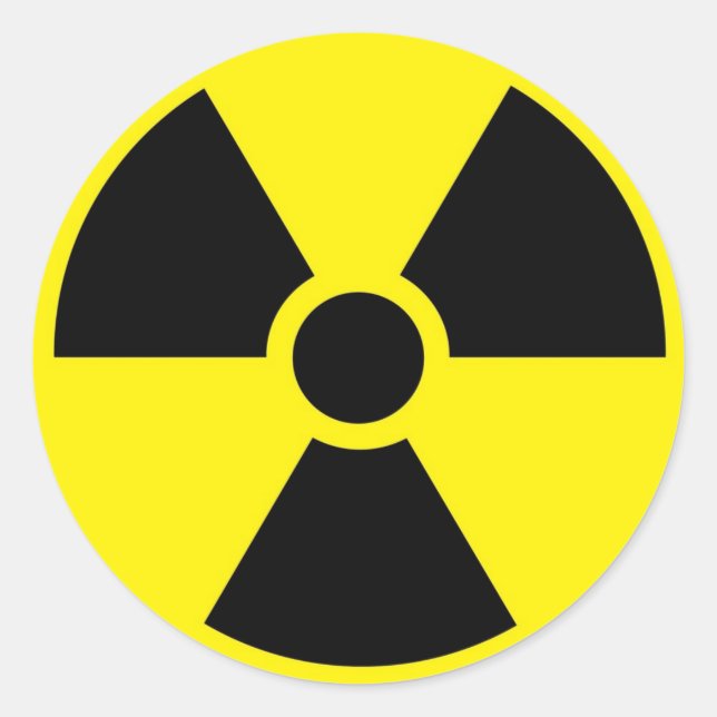 Sticker pour symbole radioactif (Devant)