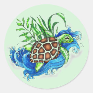 Sticker pour tortues de mer tropicales