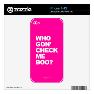 Sticker Pour Un iPhone 4 Qui Gon me vérifient-il huent-ils ? - peau de