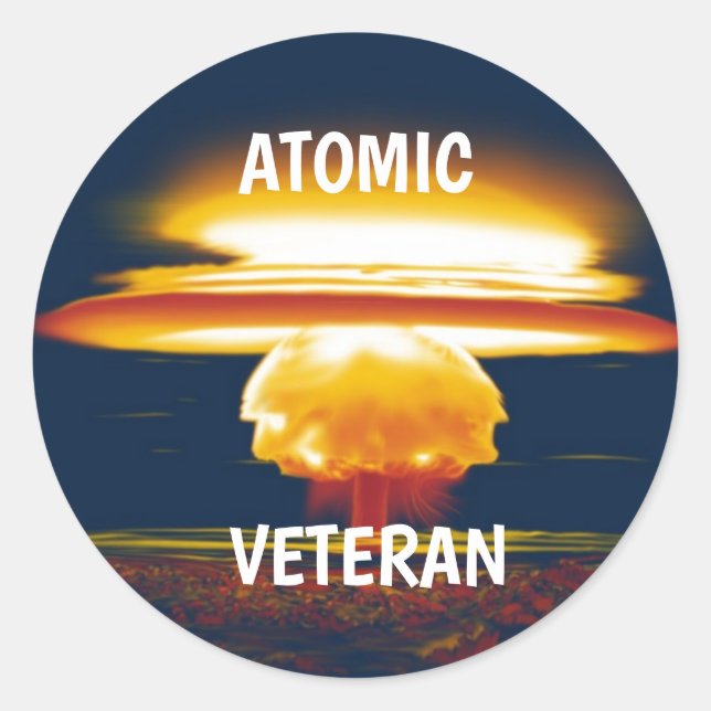 Sticker pour vétérinaire atomique avec nuage de ch (Devant)