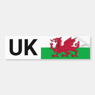 Sticker pour voiture UK & Pays de Galles Voyage à