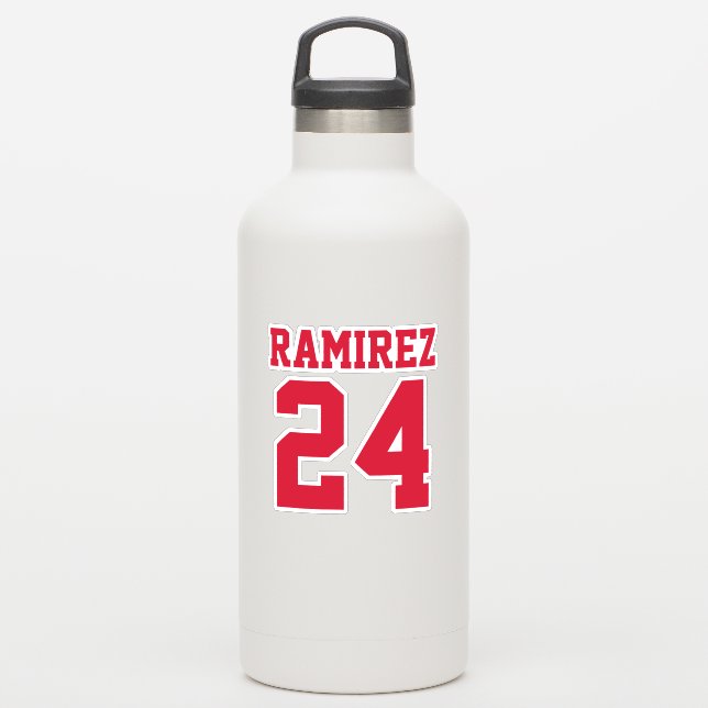 Sticker pour votre numéro de maillot personnalisé  (Gourde)