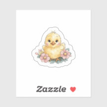 Poussette jaune avec fleurs