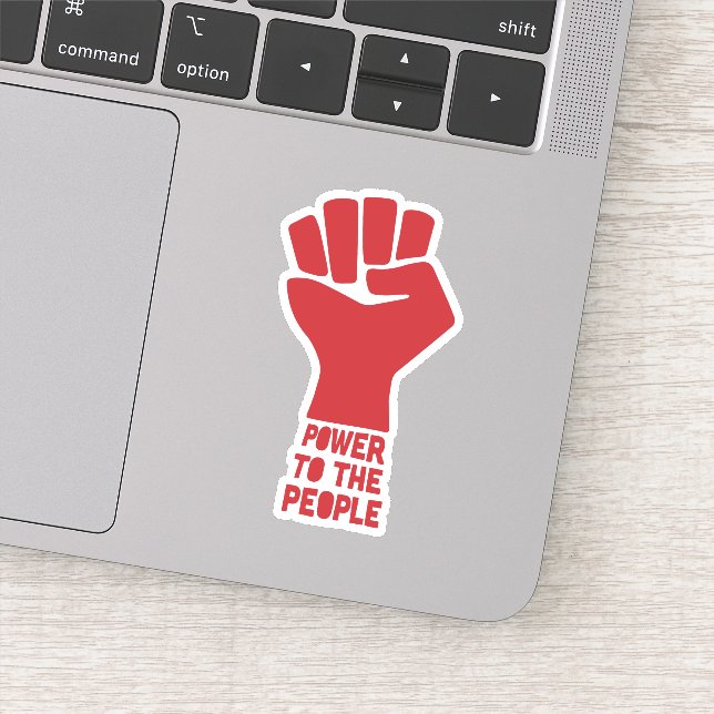 Sticker Pouvoir au peuple (Détail)
