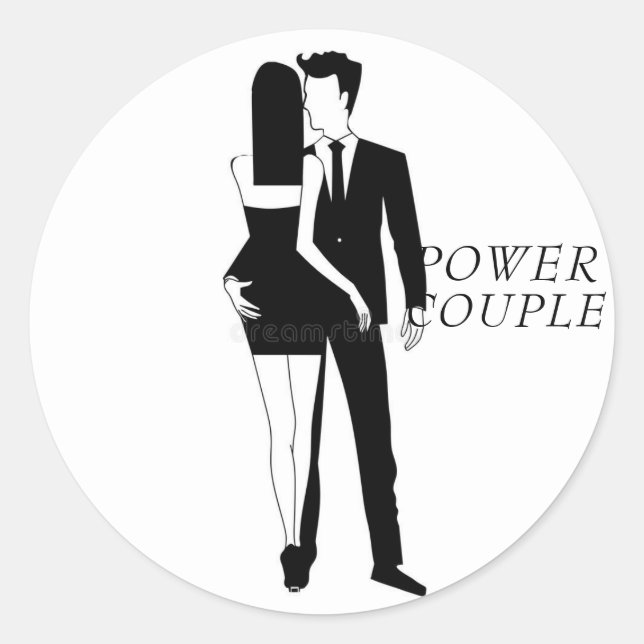 Sticker Power Couple par Warrior_Wares_Inc (Devant)