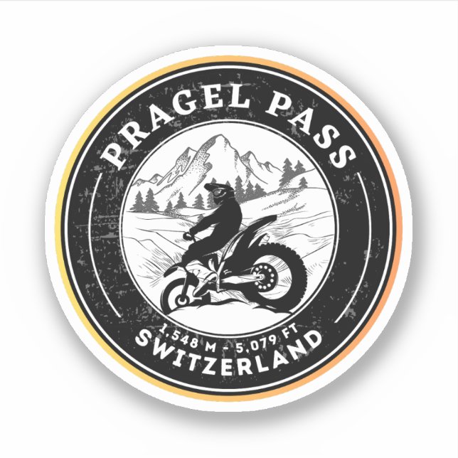 Sticker Pragel Pass VTT suisse (Devant)
