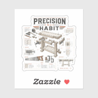 Sticker "Präzision ist eine Gewohnheit" Workshop