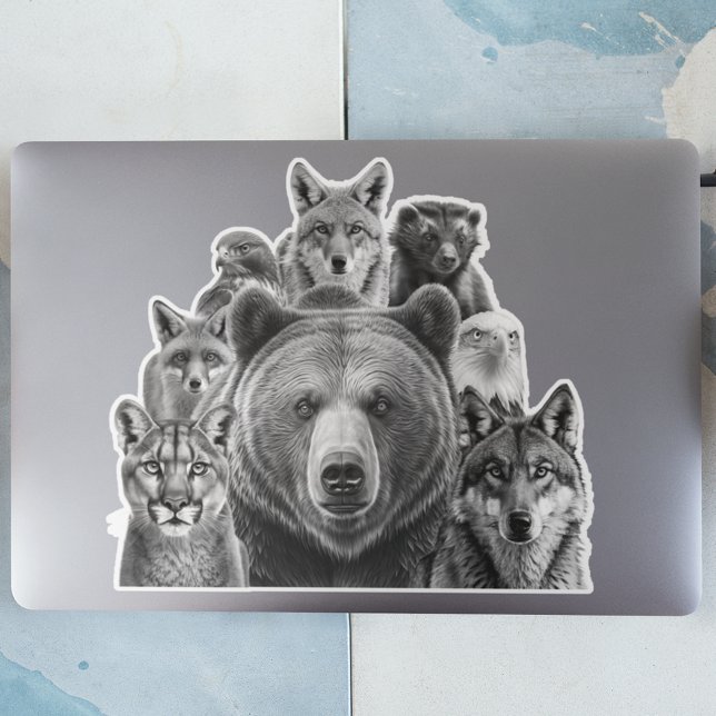 Sticker Prédateurs nord-américains Animaux des forêts (Créateur téléchargé)