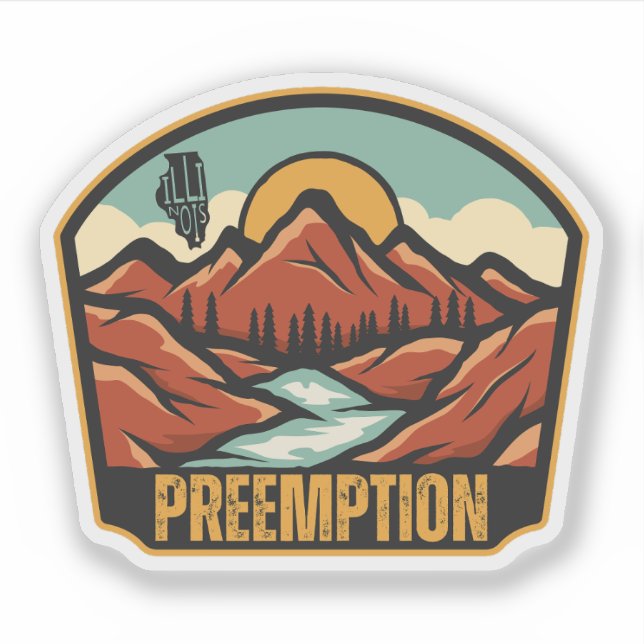 Sticker Préemption, Illinois  (Devant)