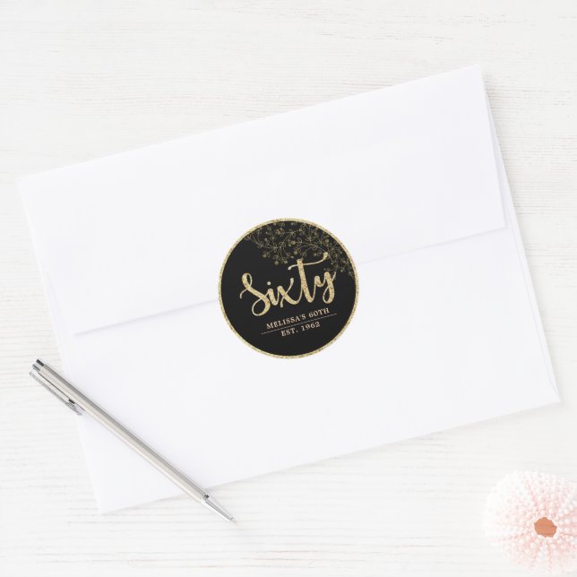 Sticker préféré Black & Gold 60e anniversaire de f (Enveloppe)