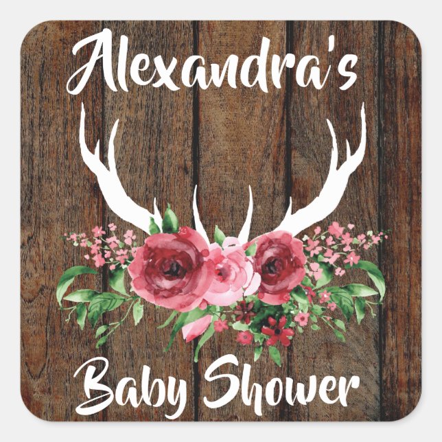 Sticker préféré du Baby shower de cerf (Devant)