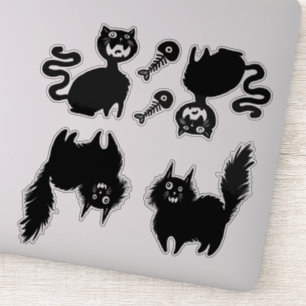 Sticker Prenez garde des chats affamés