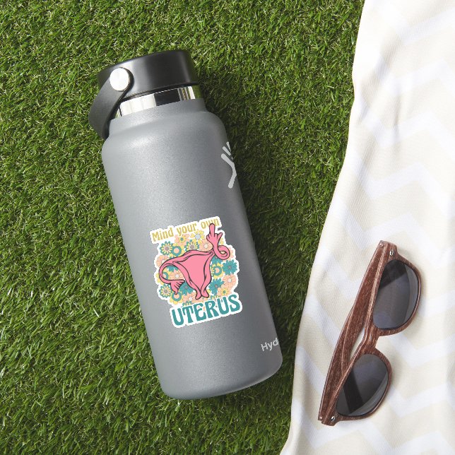 Sticker Prenez soin de votre propre Uterus Feminist Pro Ch (HydroFlask Insitu)