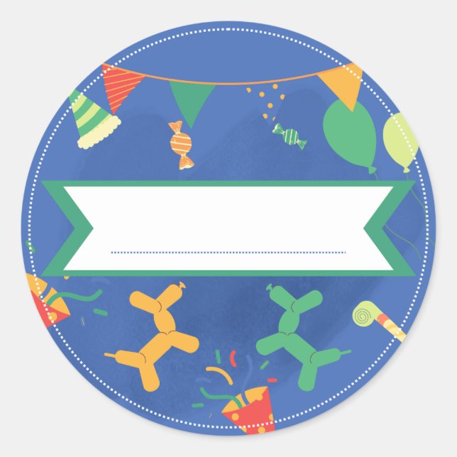 Sticker Prénom Grand Anniversaire Enfant 2 - 7 ans (Devant)