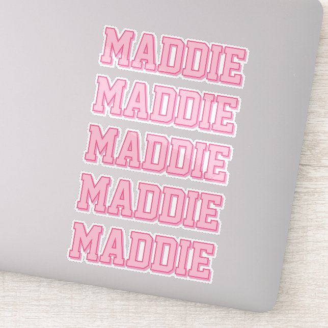 Sticker Préppy Pink Nom (Détail)