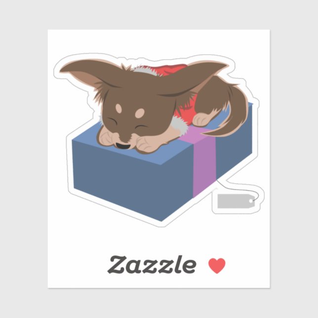 Sticker Présence de chiot (Feuille)