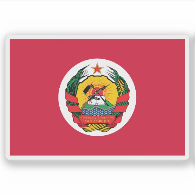 Sticker Presidential Flag of Mozambique (1983-1990) (Devant)