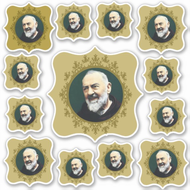 Sticker Prêtre Stigmatiste de Saint-Padre Pio (Devant)