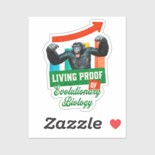 Sticker Preuve vivante de la biologie évolutive Chimpanzé