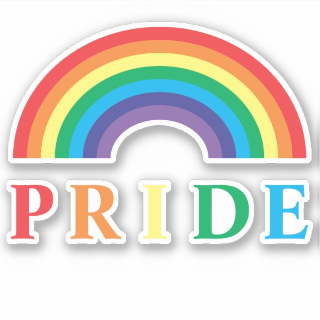 Sticker Pride arc-en-ciel (Devant)