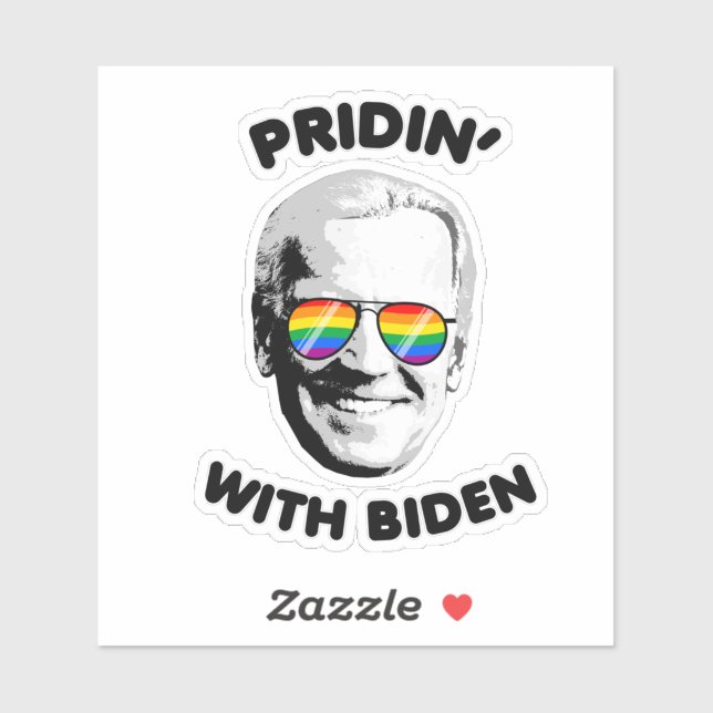 STICKER PRIDIN' AVEC BIDEN (Feuille)