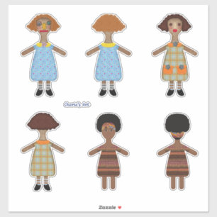 Sticker Prim Dolls Frontières et dos si mignons