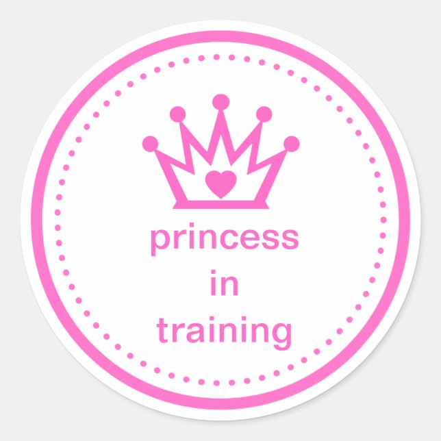STICKER Princess in Ausbildung (Vorderseite)