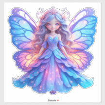 Princesse Fée Magique avec une Aile de Papillon Lu