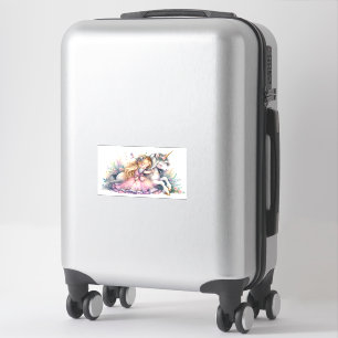 Sticker Princesse Licorne Pastel Conte de Fée Fantastique