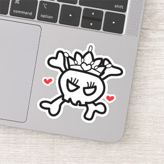 Sticker Princesse Skull&Cross Bones avec tiara