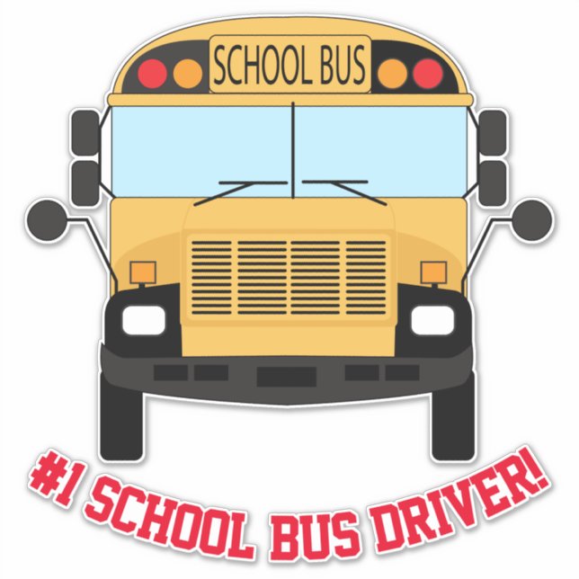 Sticker Prix du meilleur pilote de bus scolaire (Devant)